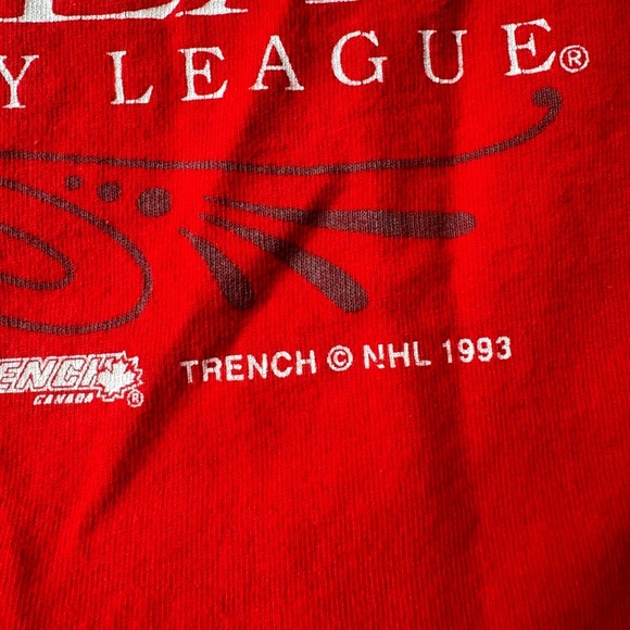 VTG Trench 1993 Montreal Canadiens NHL FOTL Single Stitch T-Shirt Size: XL - Picture 4 of 9